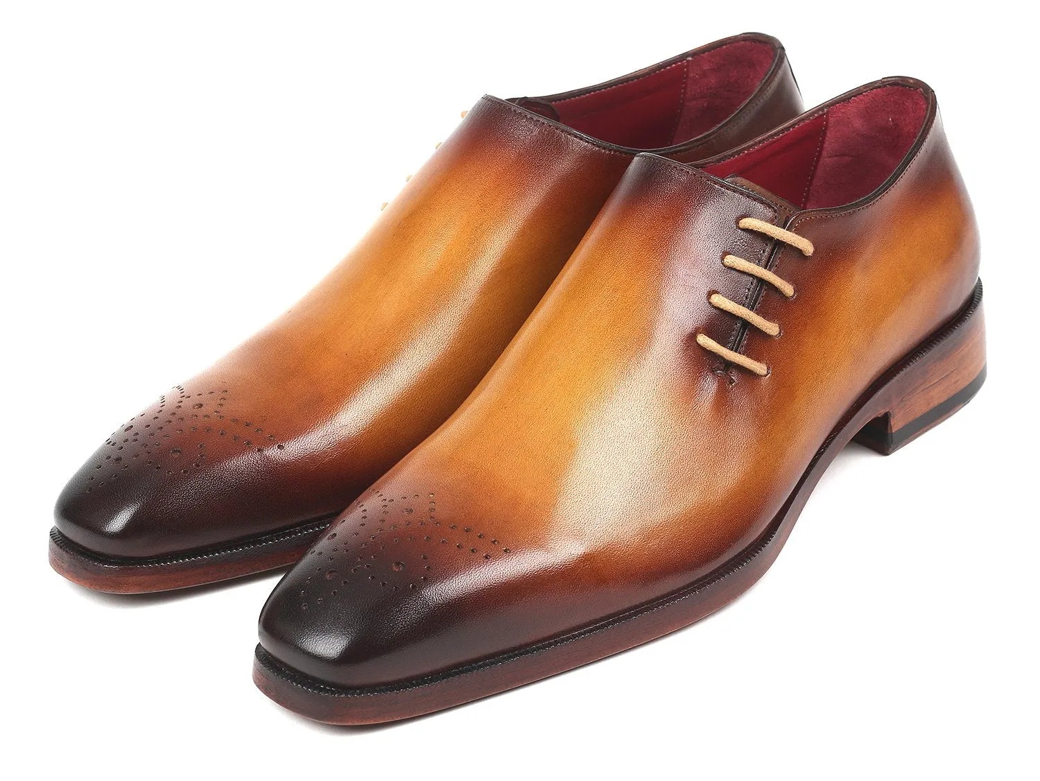 Paul Parkman Shoes Paul Parkman Side Lace Oxfords in Brown & Camel