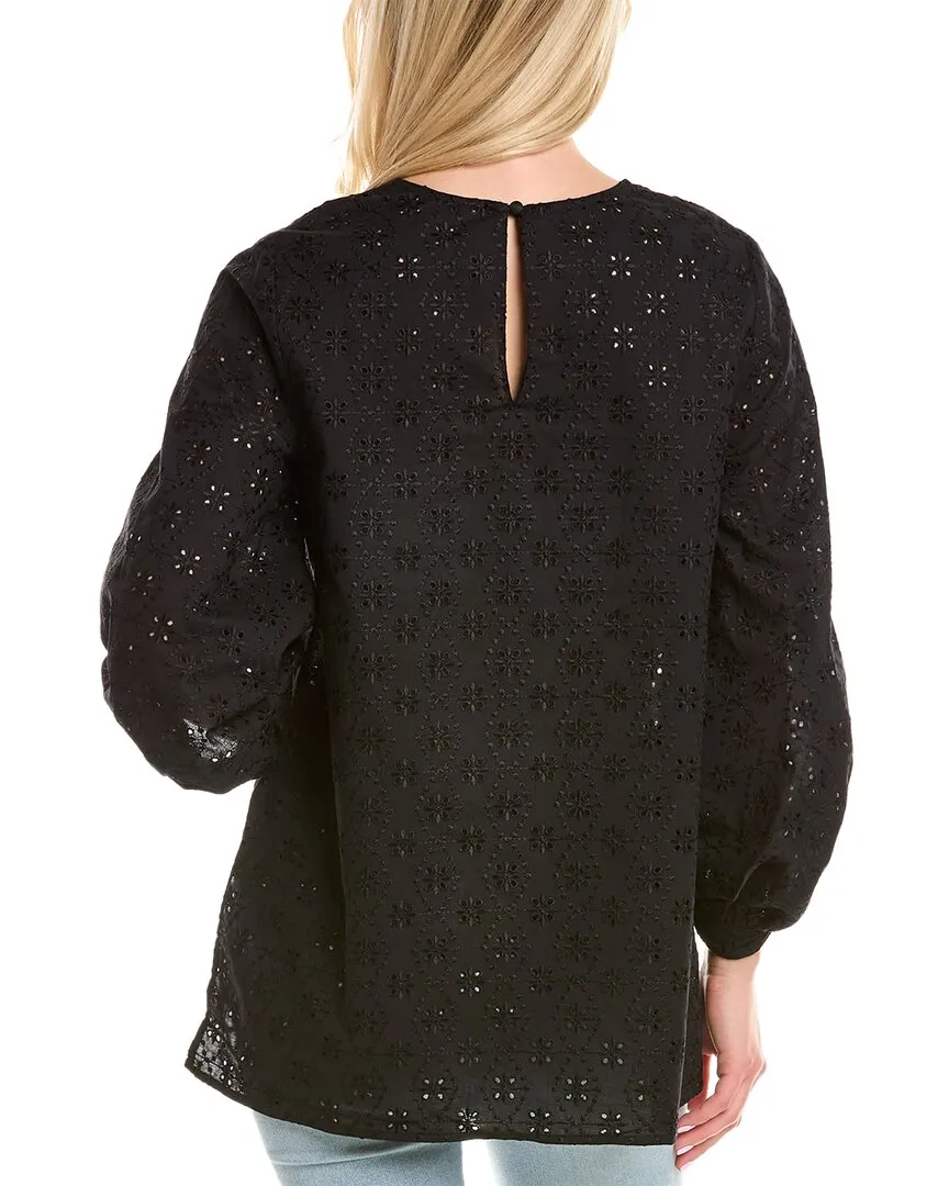 Pearl by Lela Rose Eyelet Tunic Top