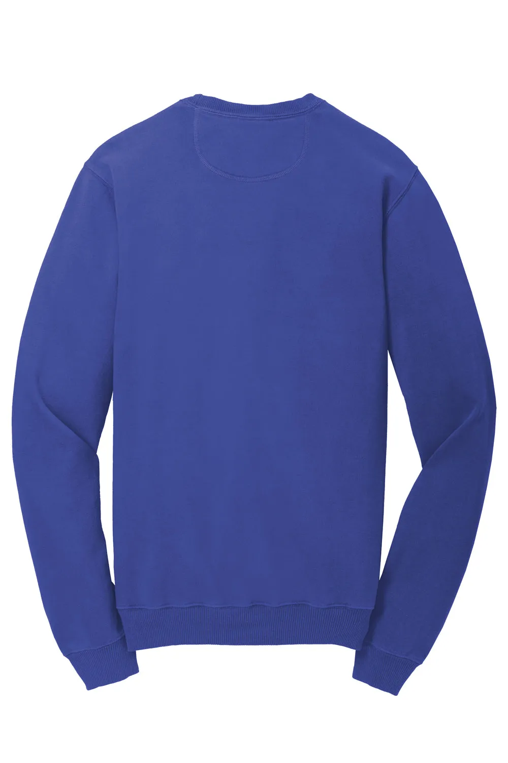 Port & Company Mens Beach Wash Fleece Crewneck Sweatshirt - Iris Blue