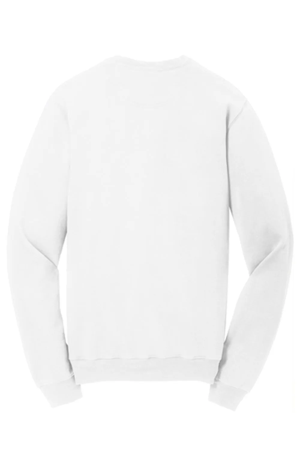 Port & Company Mens Beach Wash Fleece Crewneck Sweatshirt - White
