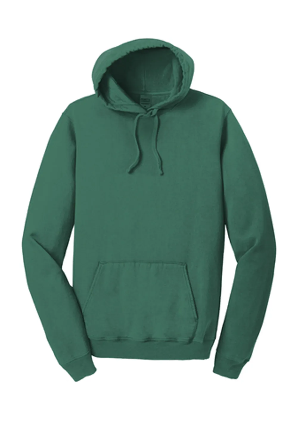 Port & Company Mens Beach Wash Fleece Hooded Sweatshirt Hoodie w/ Pouch Pocket - Nordic Green