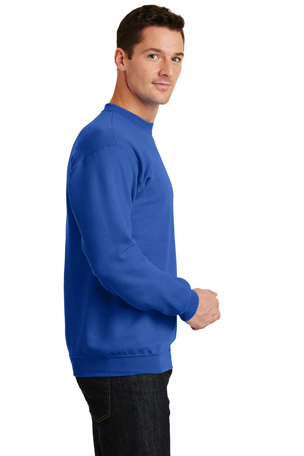 Port & Company Mens Core Pill Resistant Fleece Crewneck Sweatshirt - Royal Blue