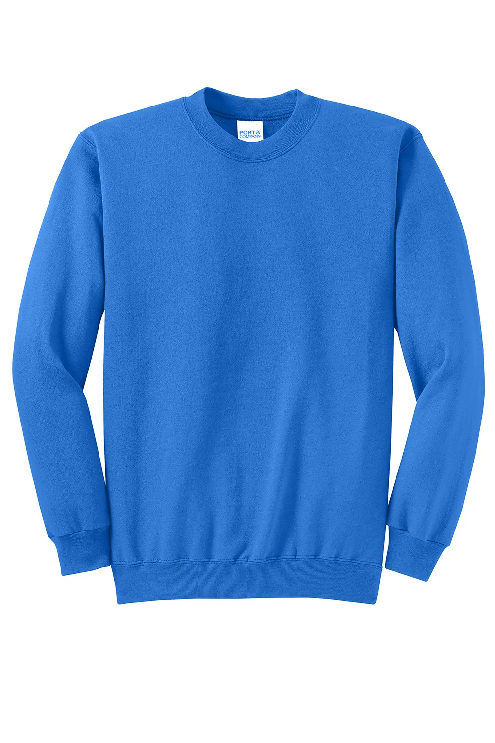 Port & Company Mens Core Pill Resistant Fleece Crewneck Sweatshirt - Royal Blue