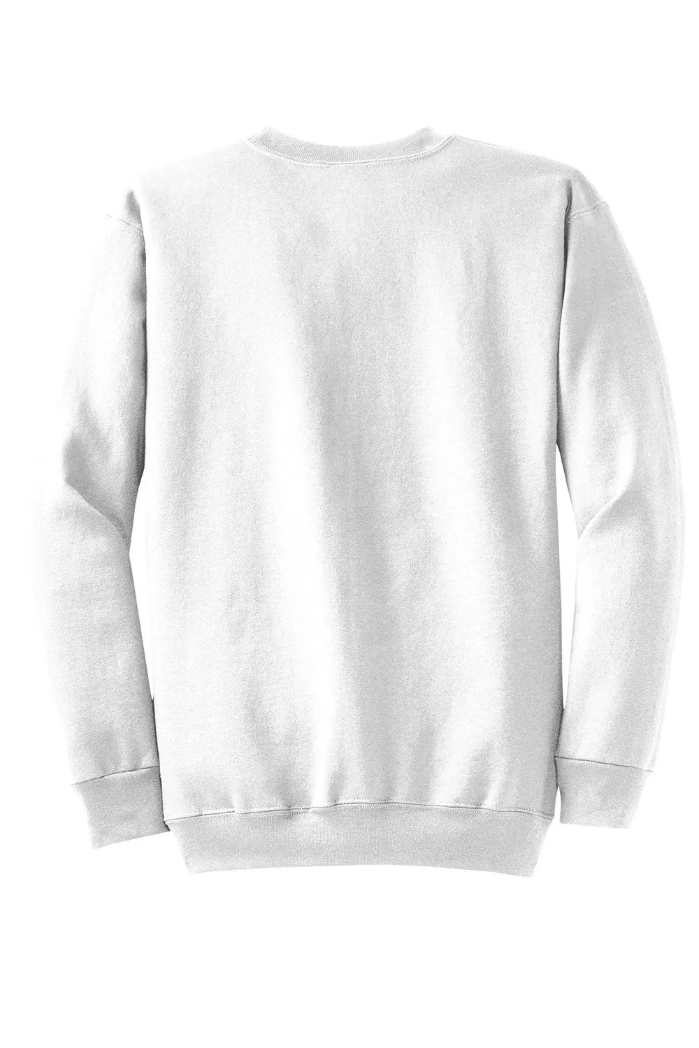 Port & Company Mens Core Pill Resistant Fleece Crewneck Sweatshirt - White