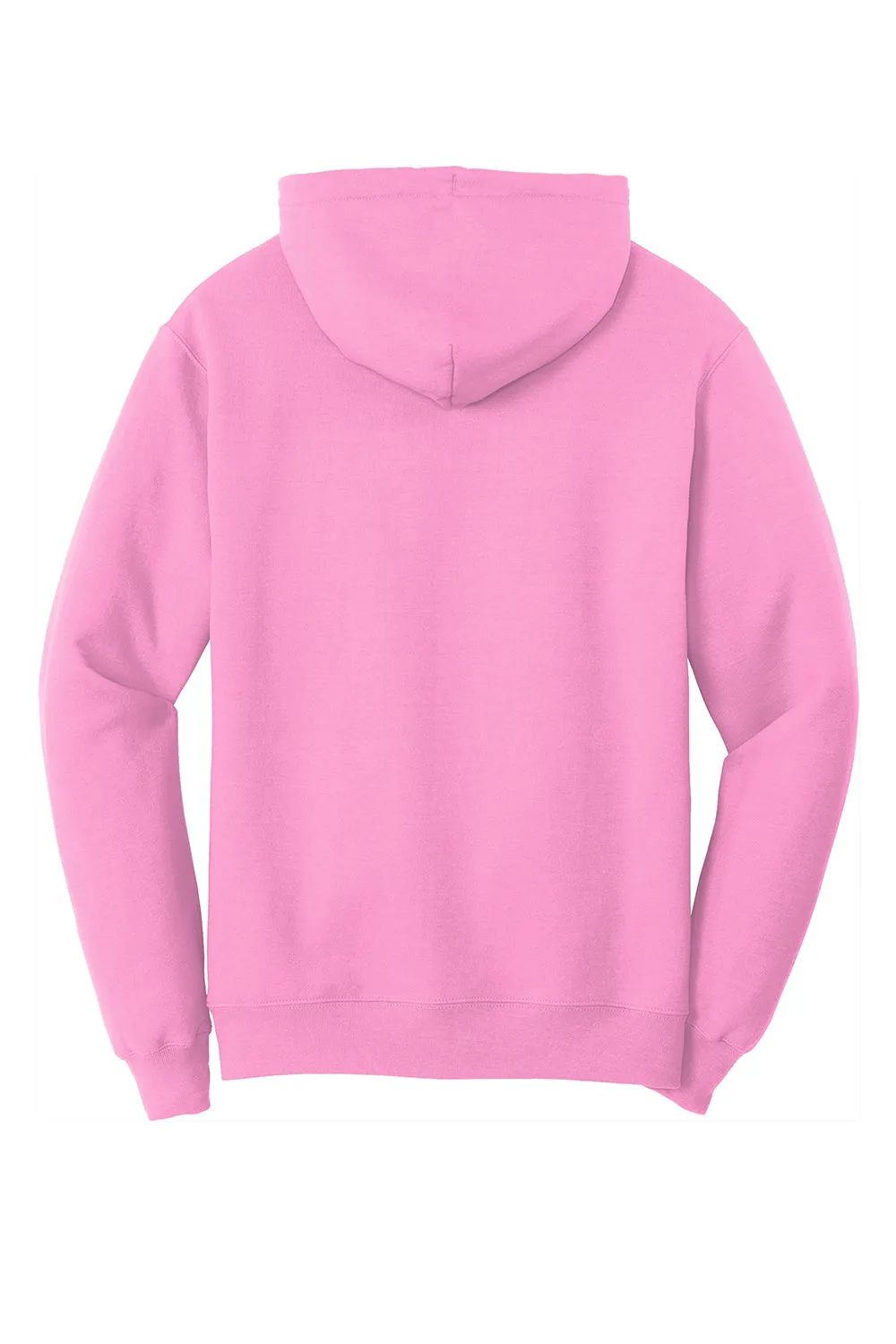 Port & Company Mens Core Pill Resistant Fleece Hooded Sweatshirt Hoodie w/ Pouch Pocket - Candy Pink