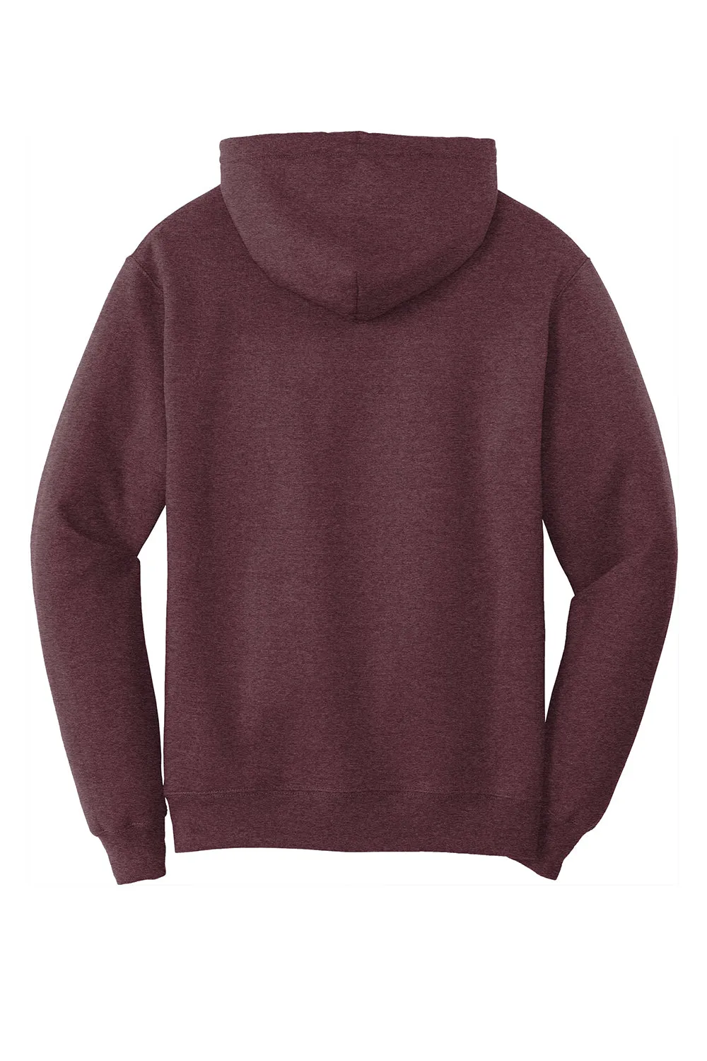 Port & Company Mens Core Pill Resistant Fleece Hooded Sweatshirt Hoodie w/ Pouch Pocket - Heather Athletic Maroon