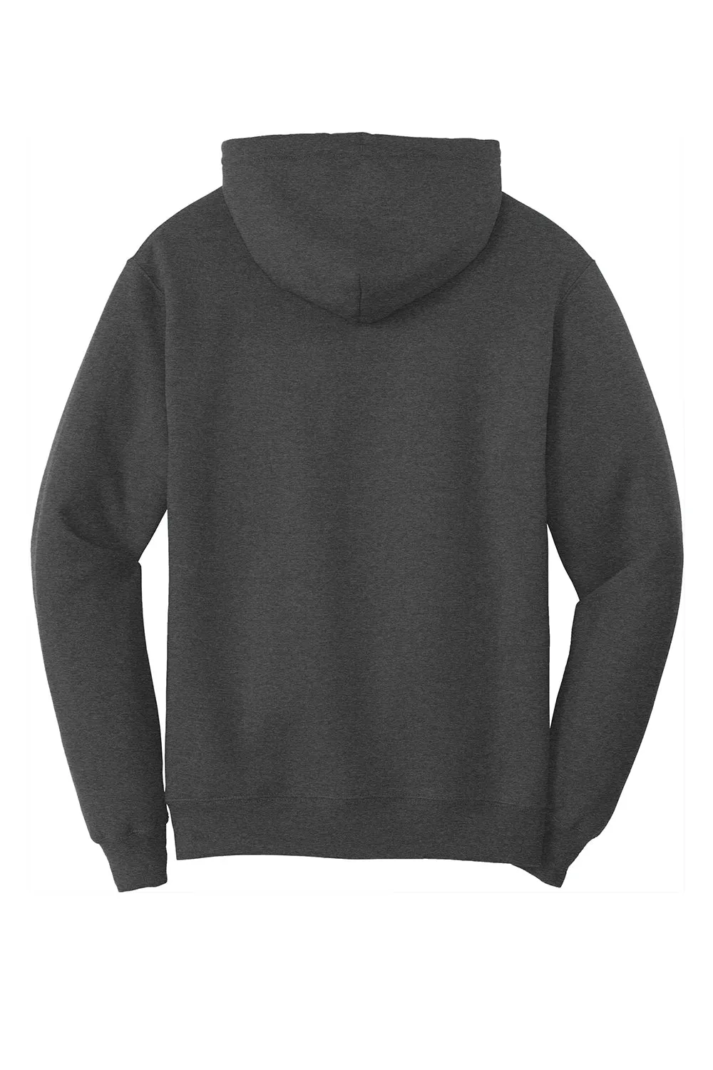 Port & Company Mens Core Pill Resistant Fleece Hooded Sweatshirt Hoodie w/ Pouch Pocket - Heather Dark Grey