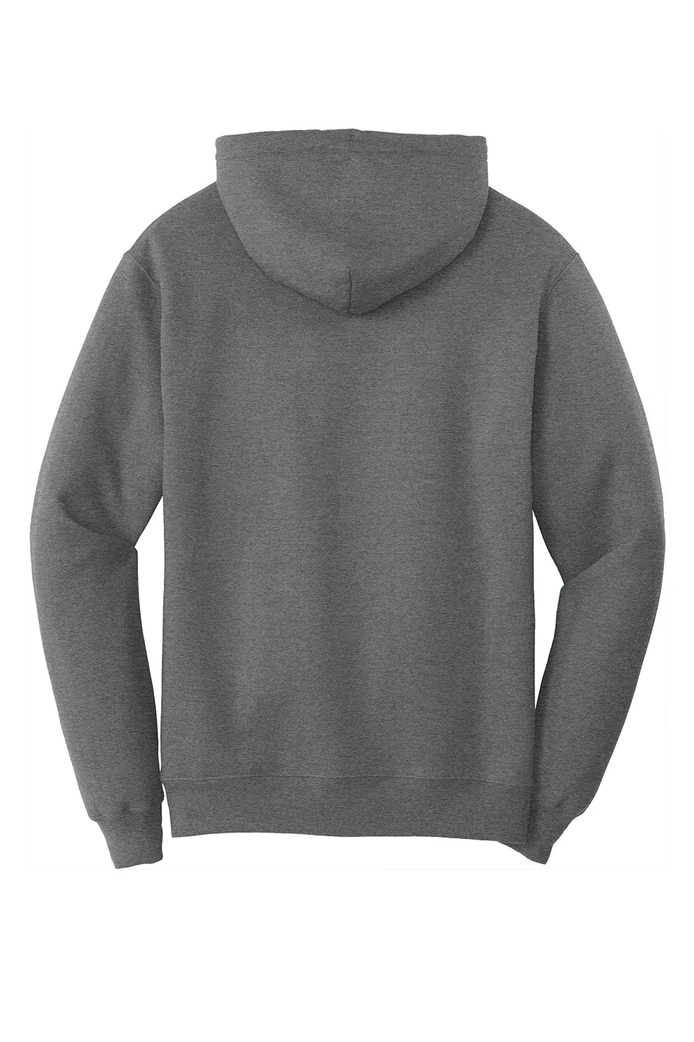 Port & Company Mens Core Pill Resistant Fleece Hooded Sweatshirt Hoodie w/ Pouch Pocket - Heather Graphite Grey