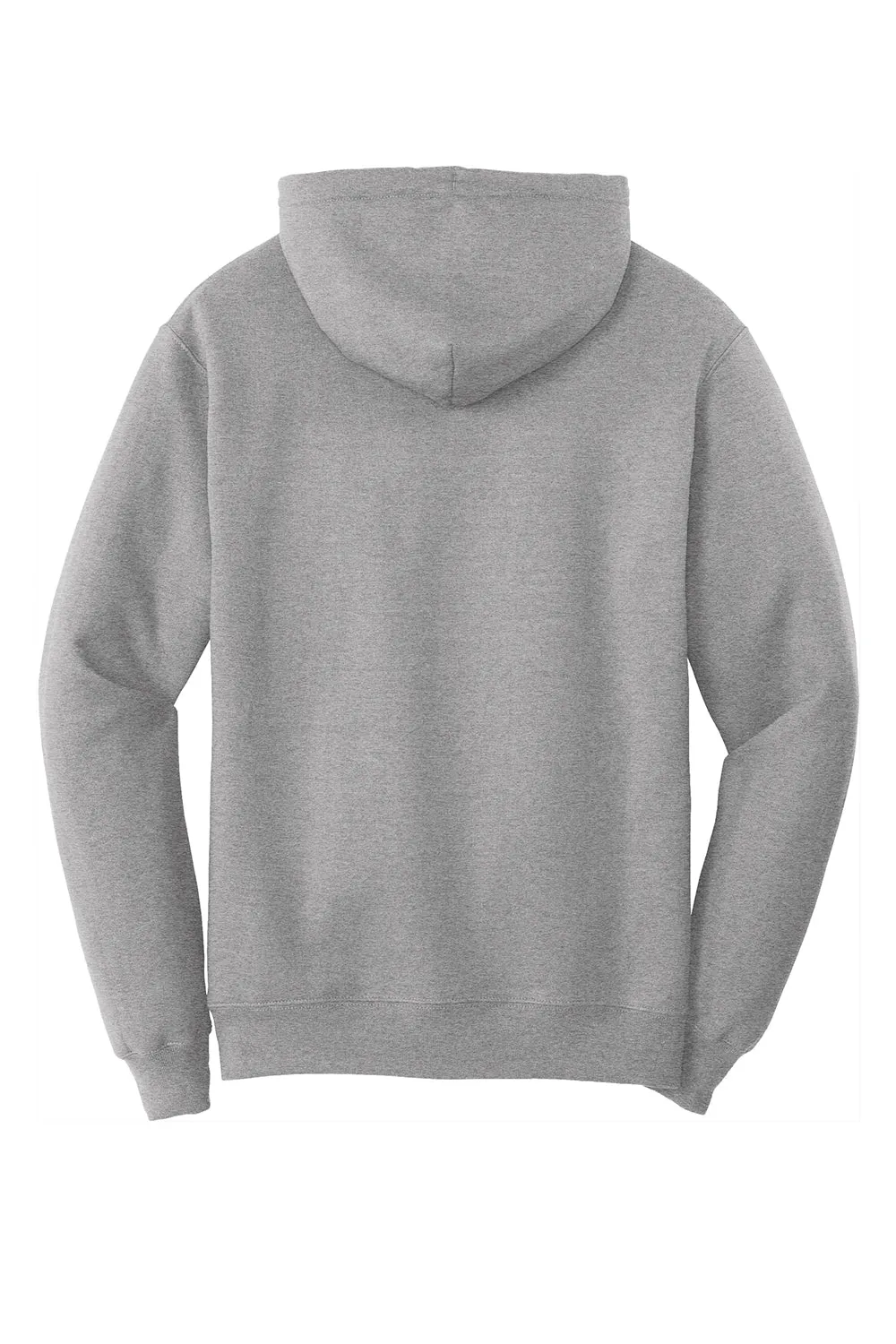 Port & Company Mens Core Pill Resistant Fleece Hooded Sweatshirt Hoodie w/ Pouch Pocket - Heather Grey