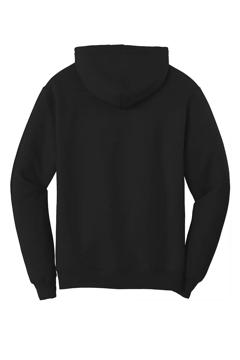 Port & Company Mens Core Pill Resistant Fleece Hooded Sweatshirt Hoodie w/ Pouch Pocket - Jet Black