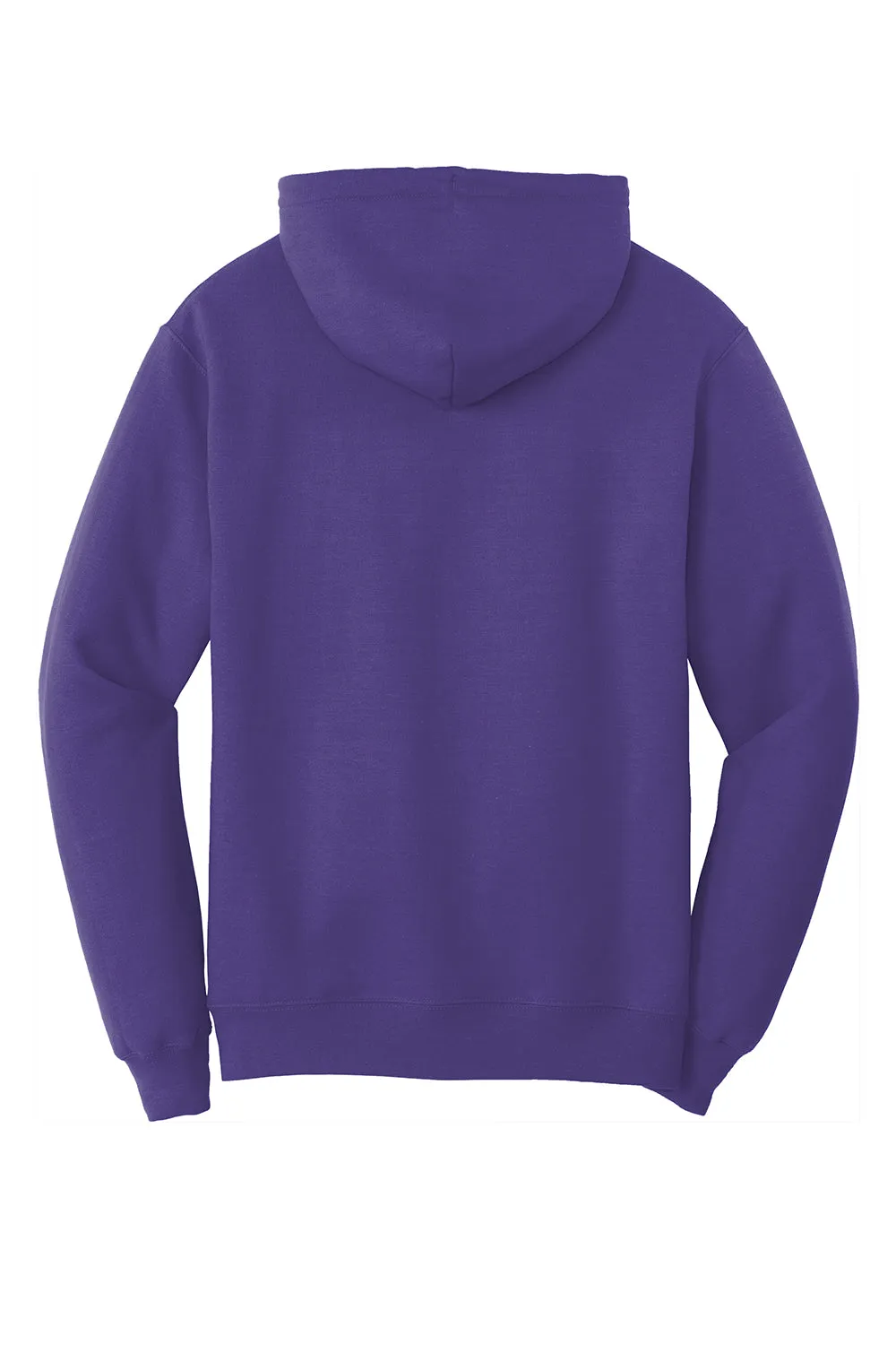 Port & Company Mens Core Pill Resistant Fleece Hooded Sweatshirt Hoodie w/ Pouch Pocket - Purple