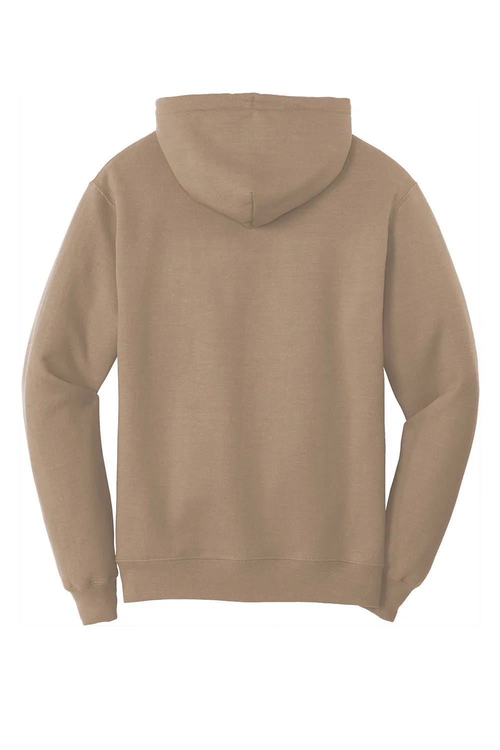Port & Company Mens Core Pill Resistant Fleece Hooded Sweatshirt Hoodie w/ Pouch Pocket - Sand Brown