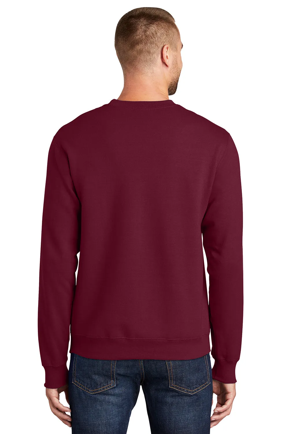 Port & Company Mens Essential Pill Resistant Fleece Crewneck Sweatshirt - Cardinal Red