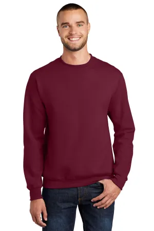 Port & Company Mens Essential Pill Resistant Fleece Crewneck Sweatshirt - Cardinal Red