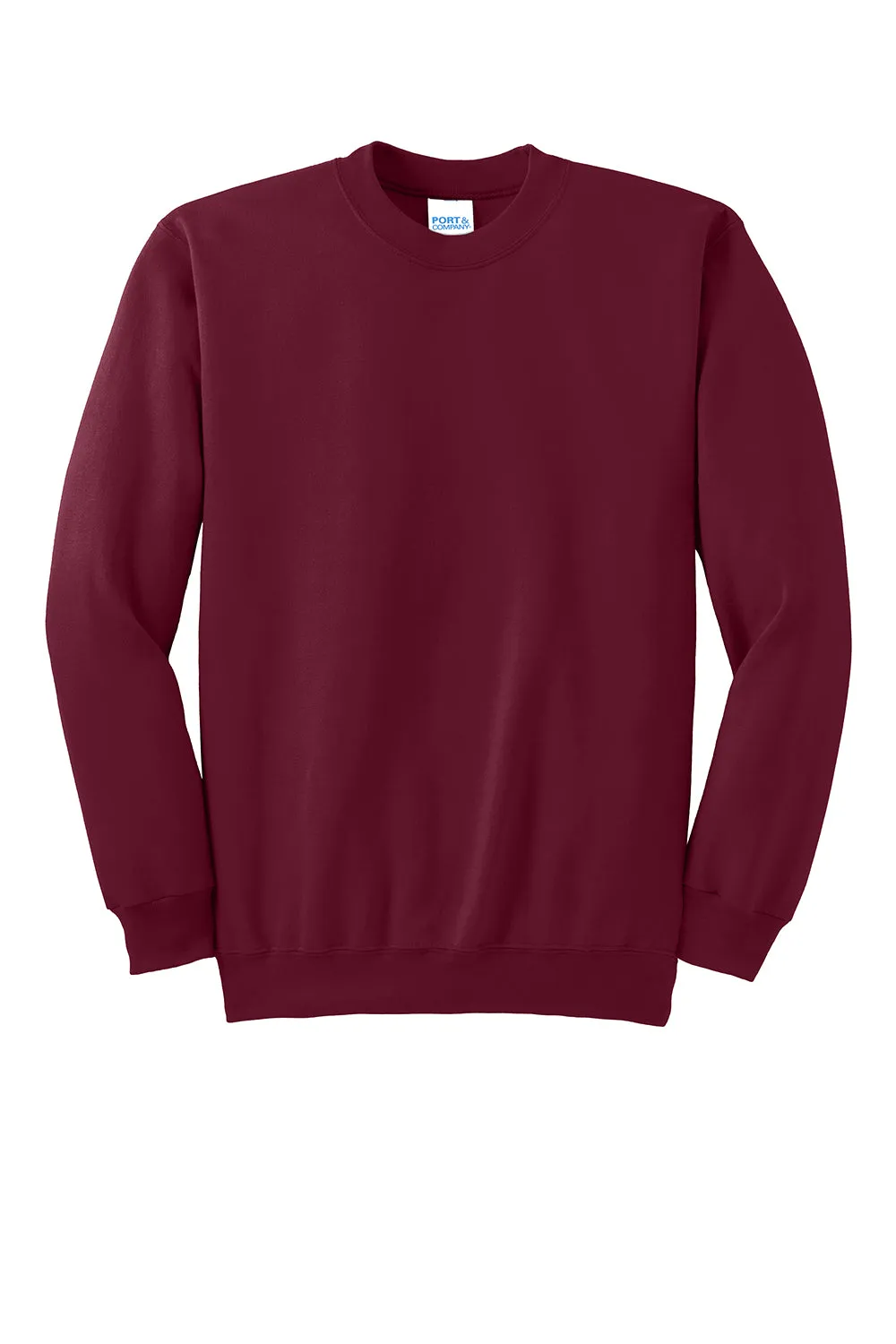 Port & Company Mens Essential Pill Resistant Fleece Crewneck Sweatshirt - Cardinal Red