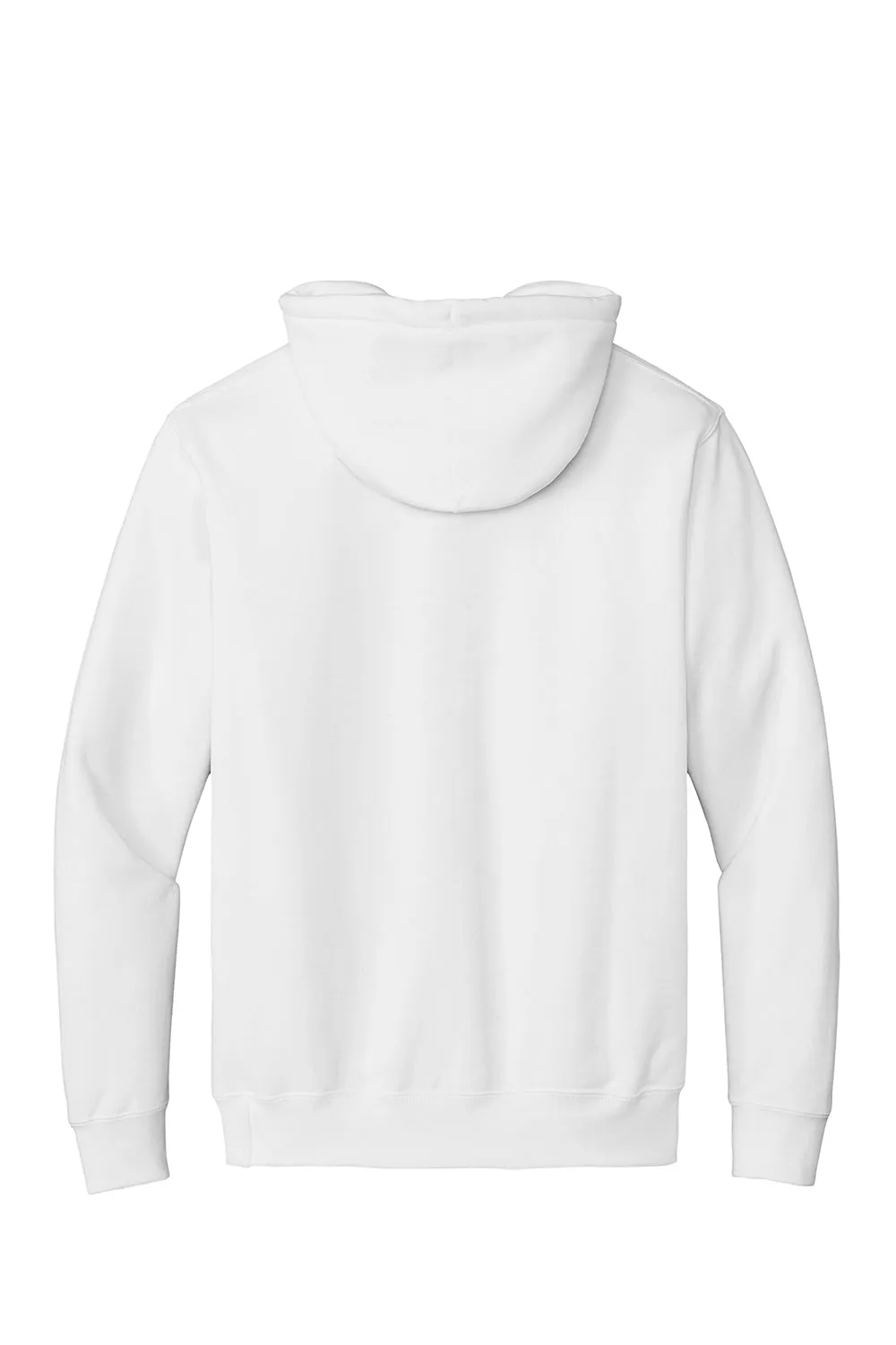 Port & Company Mens Essential Pill Resistant Fleece Hooded Sweatshirt Hoodie w/ Pouch Pocket - White