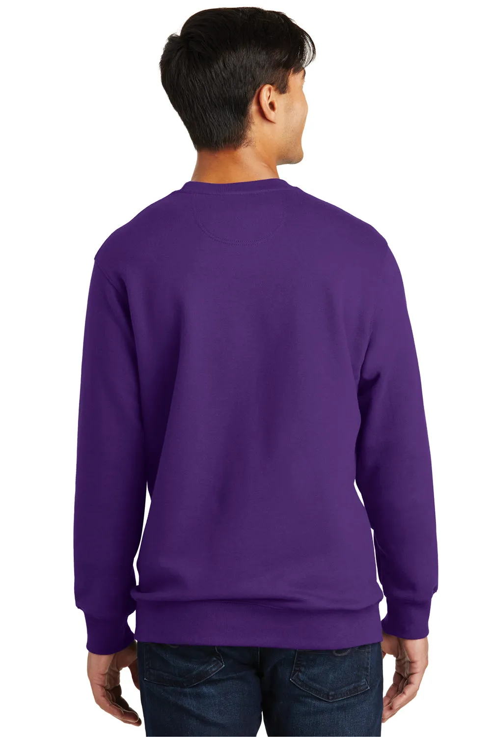 Port & Company Mens Fan Favorite Fleece Crewneck Sweatshirt - Team Purple - Closeout
