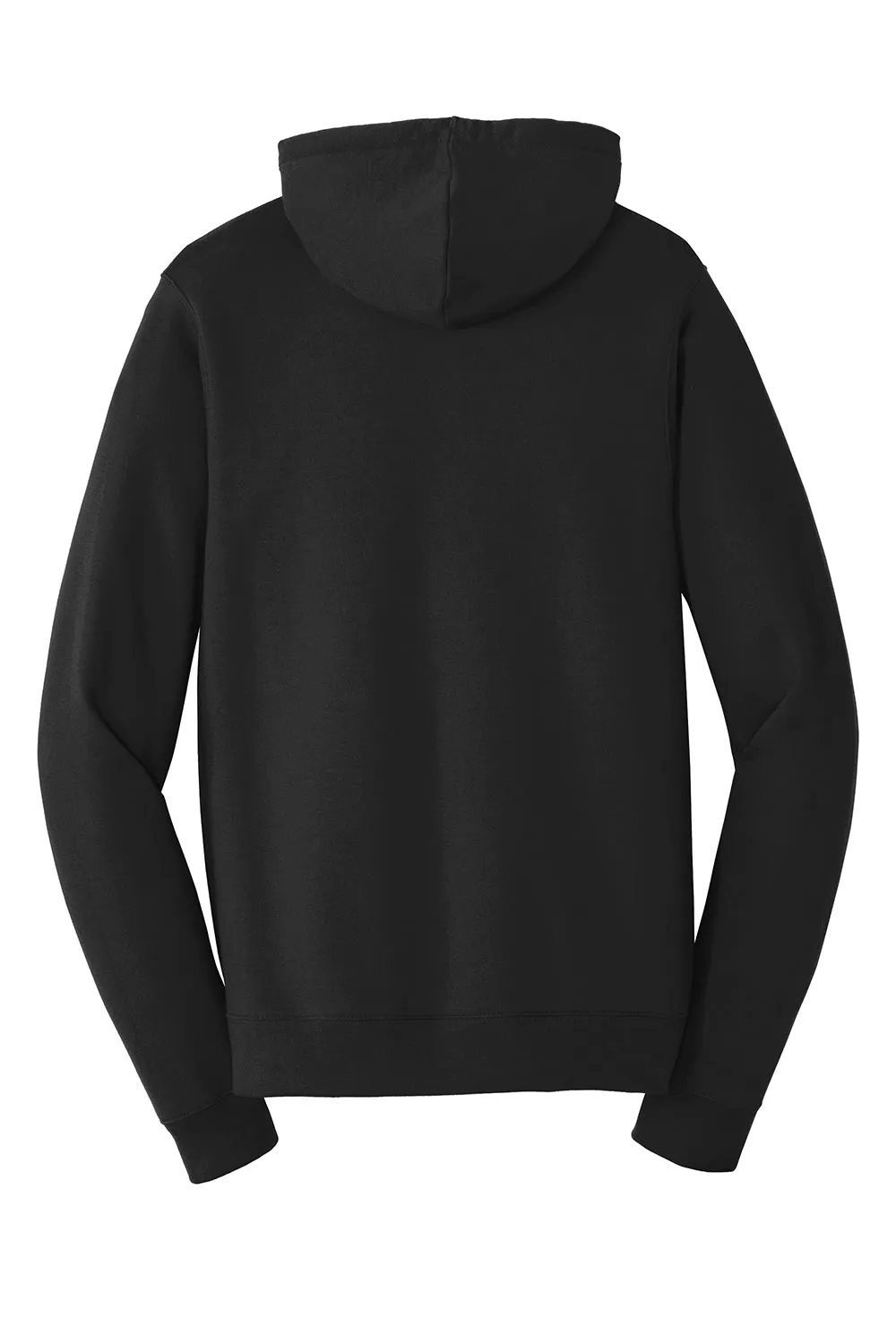 Port & Company Mens Fan Favorite Fleece Full Zip Hooded Sweatshirt Hoodie w/ Pockets - Jet Black