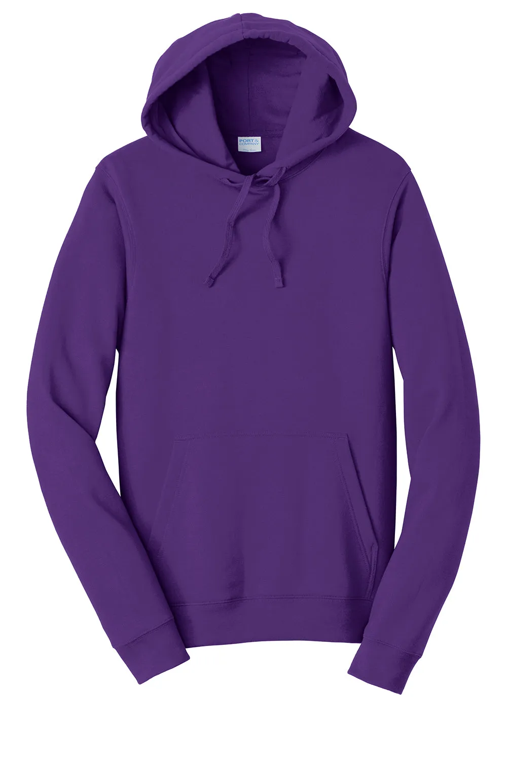 Port & Company Mens Fan Favorite Fleece Hooded Sweatshirt Hoodie w/ Pouch Pocket - Team Purple