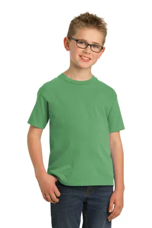 Port & Company Youth Beach Wash Short Sleeve Crewneck T-Shirt - Safari Green