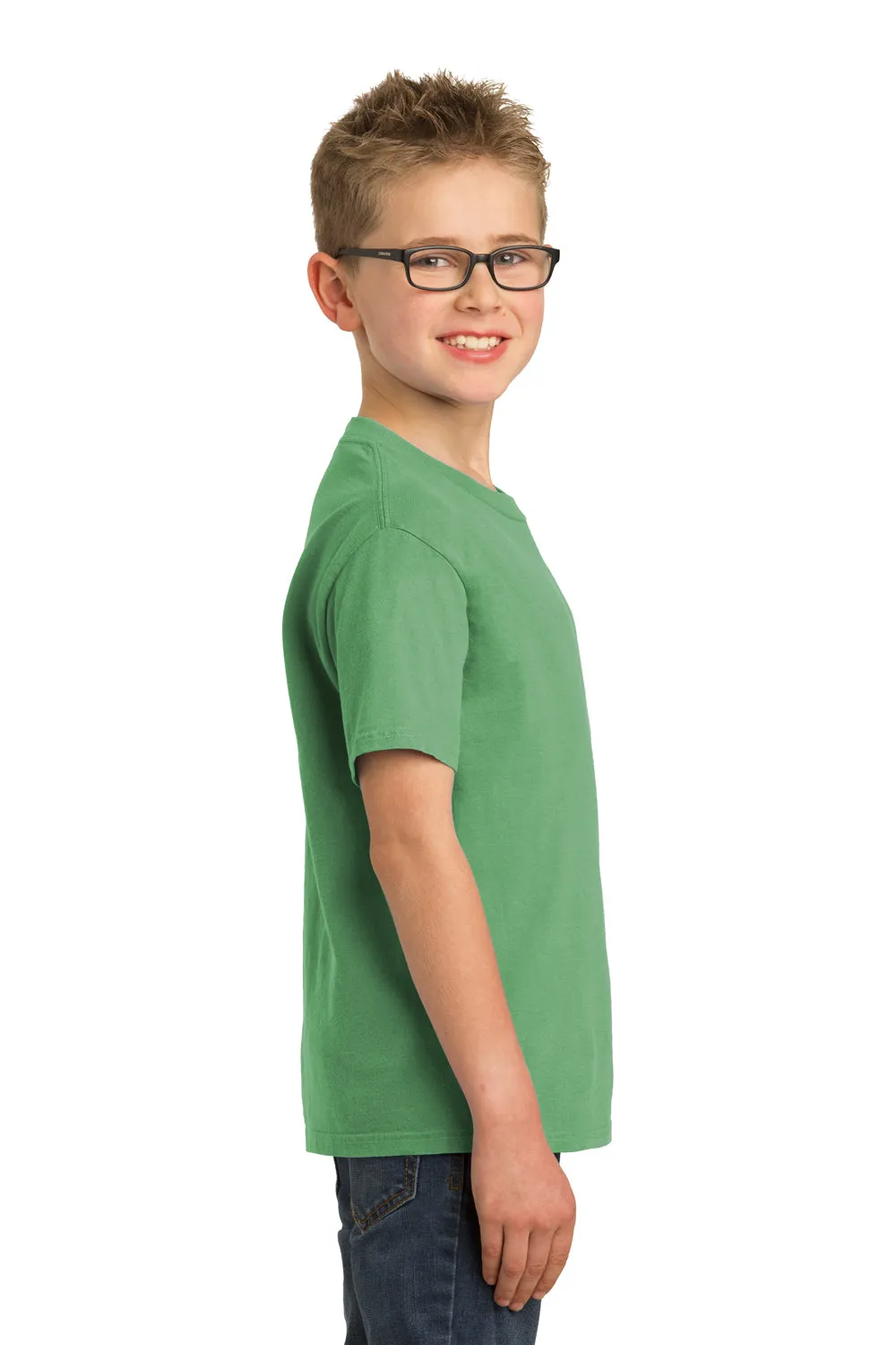 Port & Company Youth Beach Wash Short Sleeve Crewneck T-Shirt - Safari Green