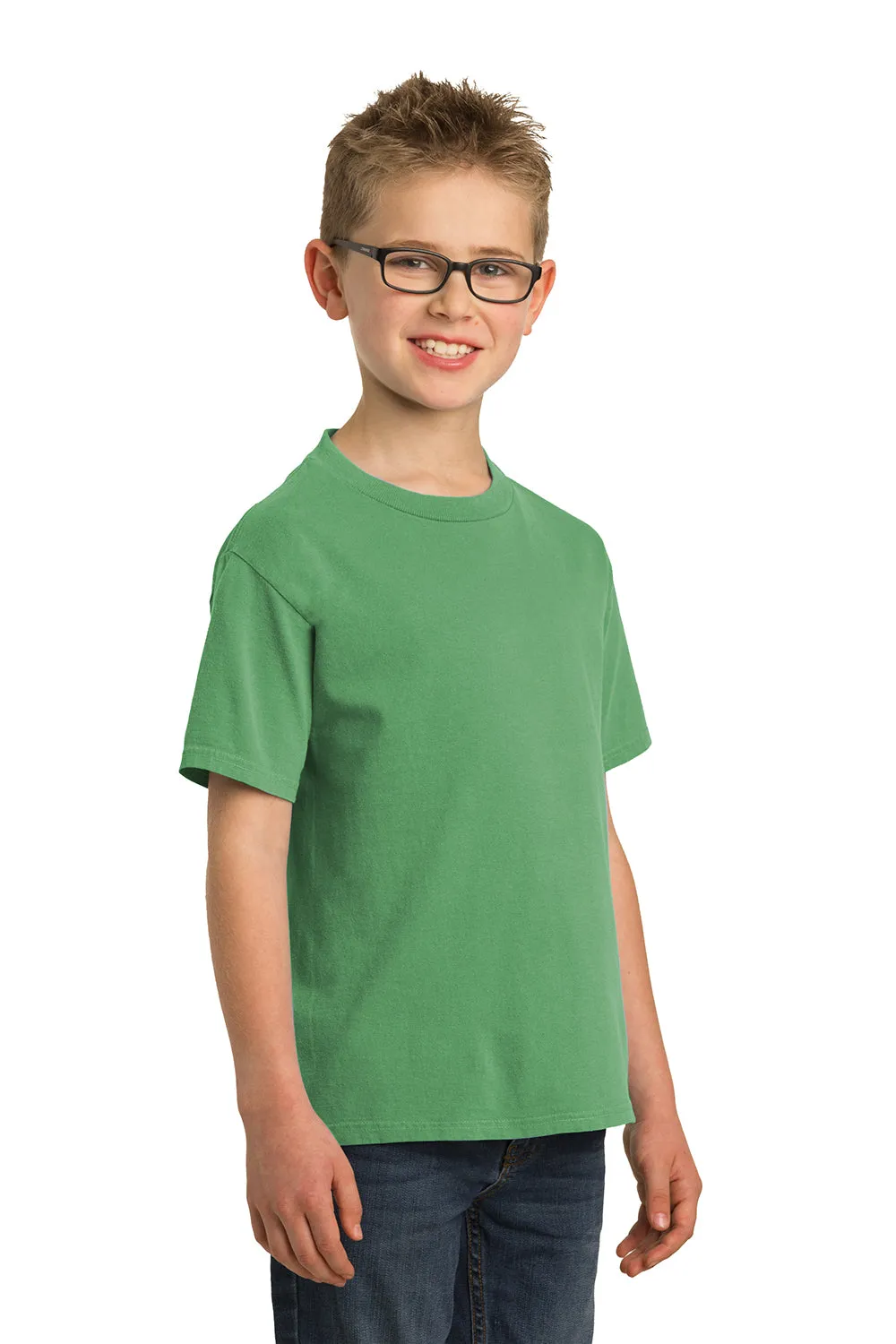 Port & Company Youth Beach Wash Short Sleeve Crewneck T-Shirt - Safari Green