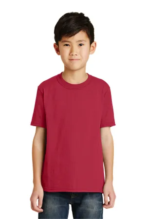 Port & Company Youth Core Short Sleeve Crewneck T-Shirt - Red