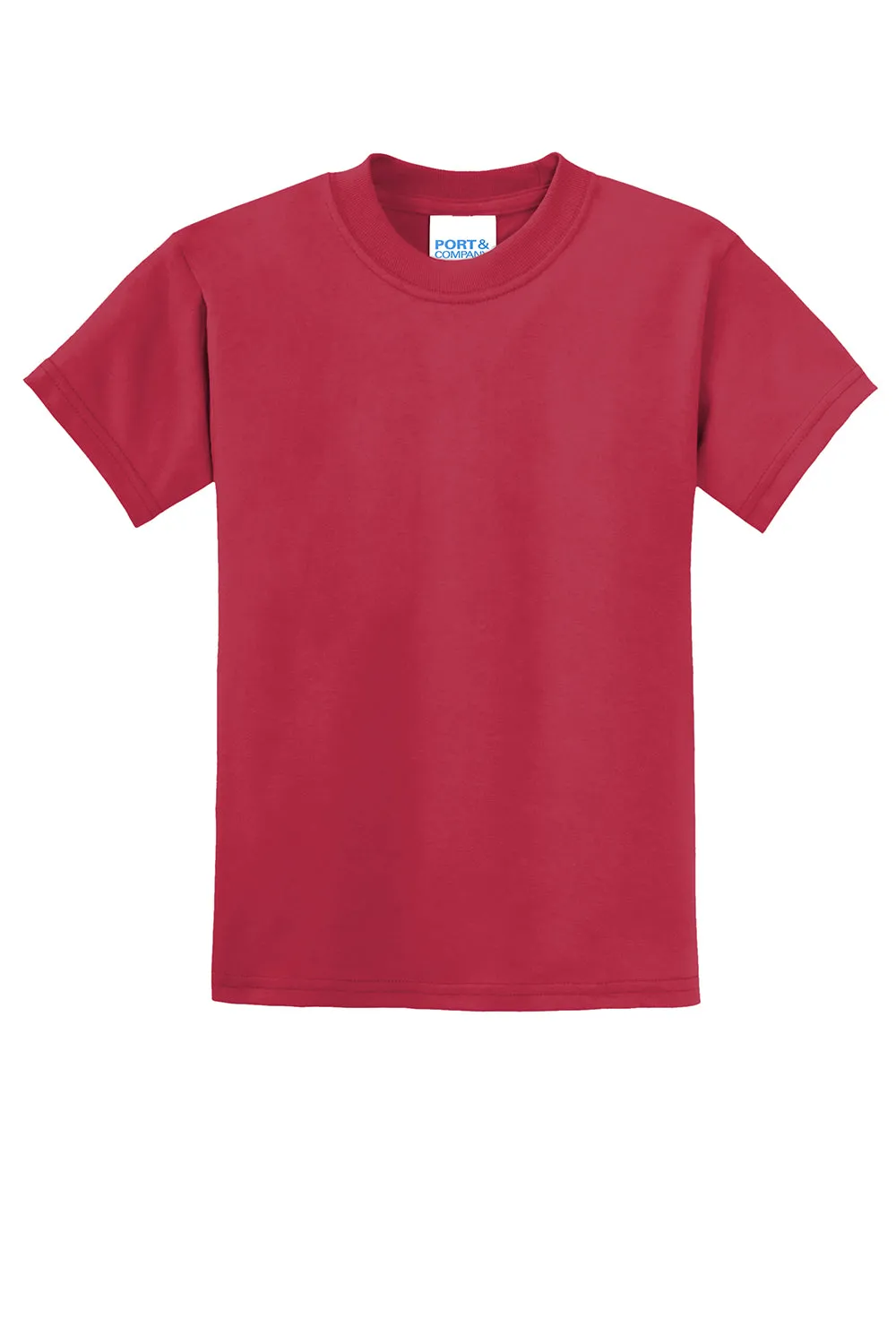 Port & Company Youth Core Short Sleeve Crewneck T-Shirt - Red