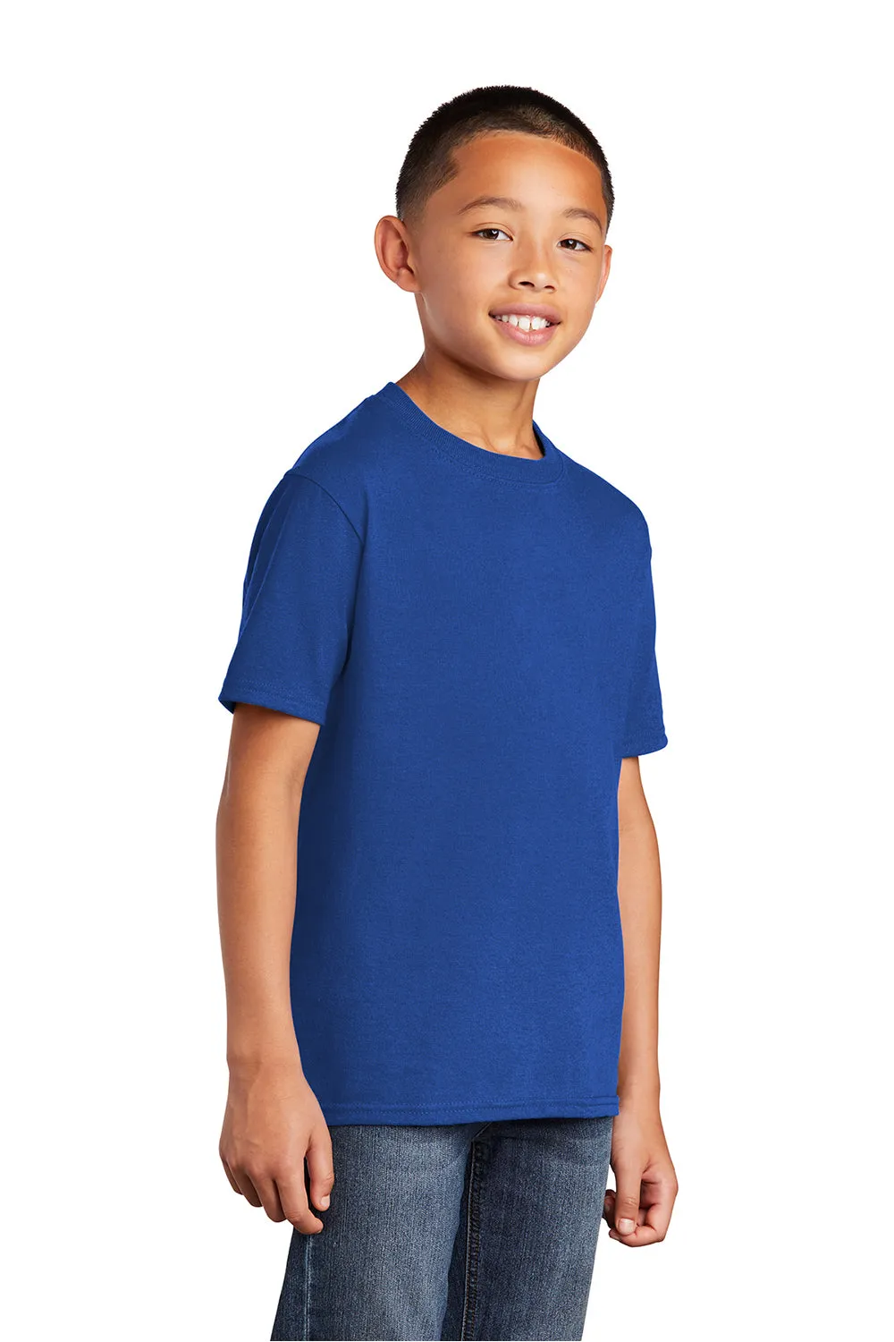 Port & Company Youth Core Short Sleeve Crewneck T-Shirt - True Royal Blue