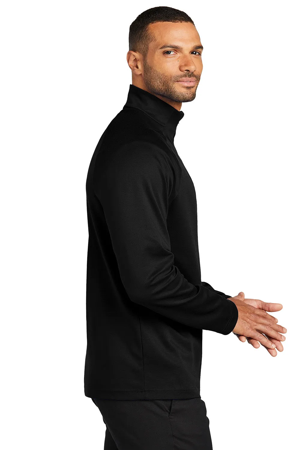 Port Authority Mens C-FREE Cypress Snag Resistant 1/4 Zip Sweatshirt - Deep Black