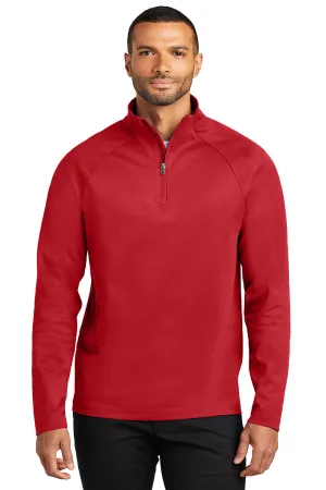 Port Authority Mens C-FREE Cypress Snag Resistant 1/4 Zip Sweatshirt - Rich Red