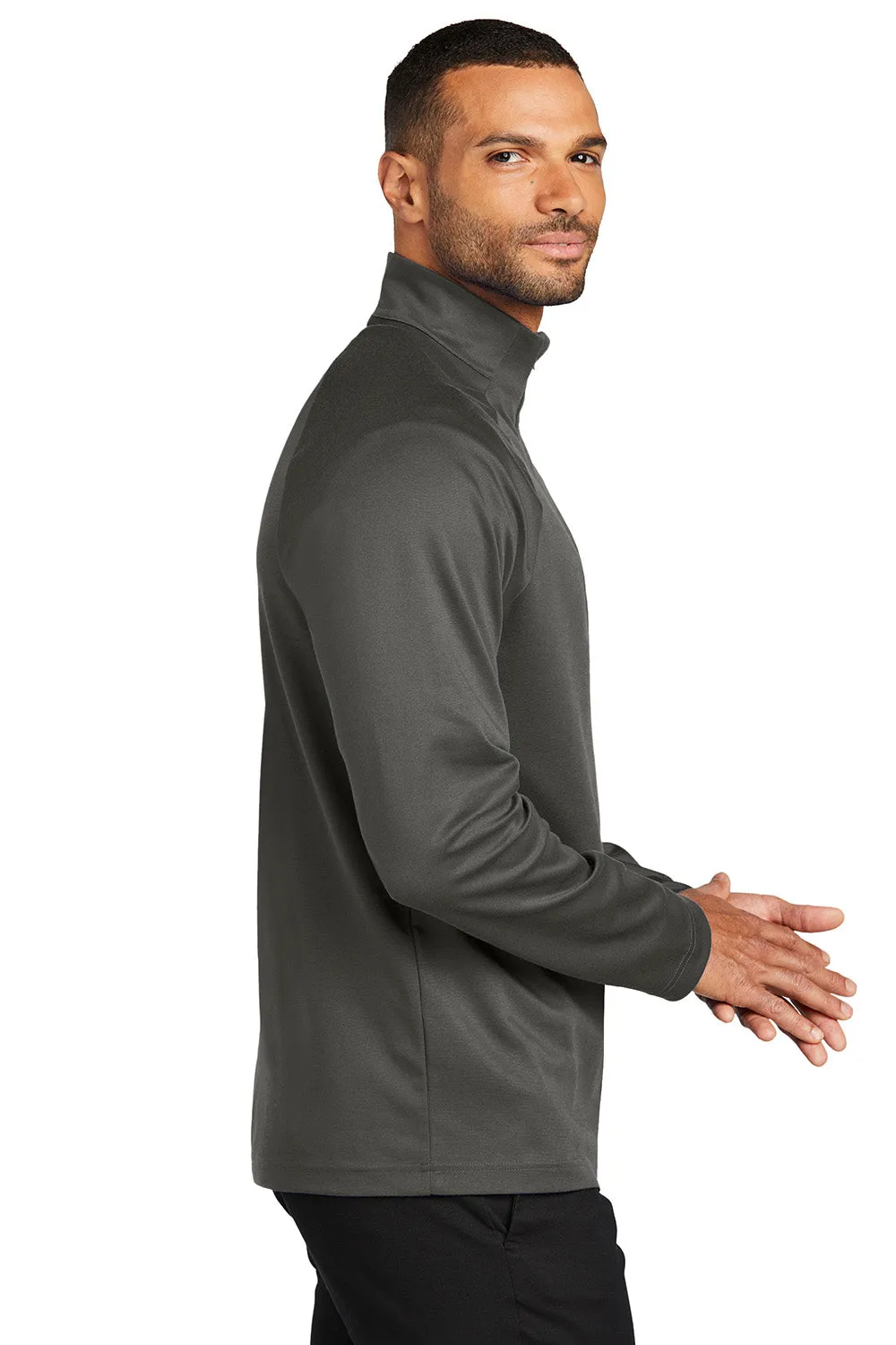 Port Authority Mens C-FREE Cypress Snag Resistant 1/4 Zip Sweatshirt - Steel Grey