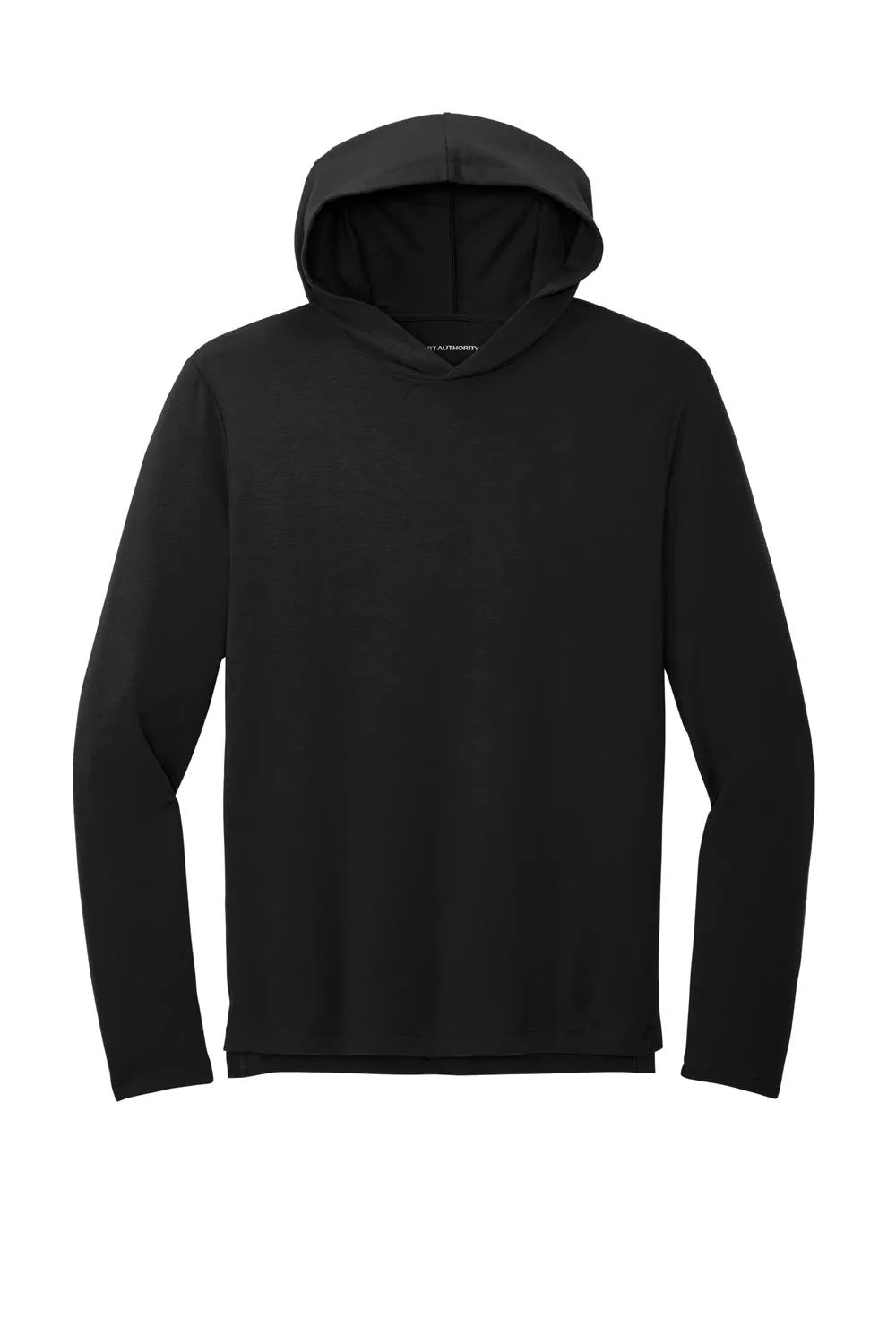 Port Authority Mens Microterry Snag Resistant Hooded Sweatshirt Hoodie - Deep Black