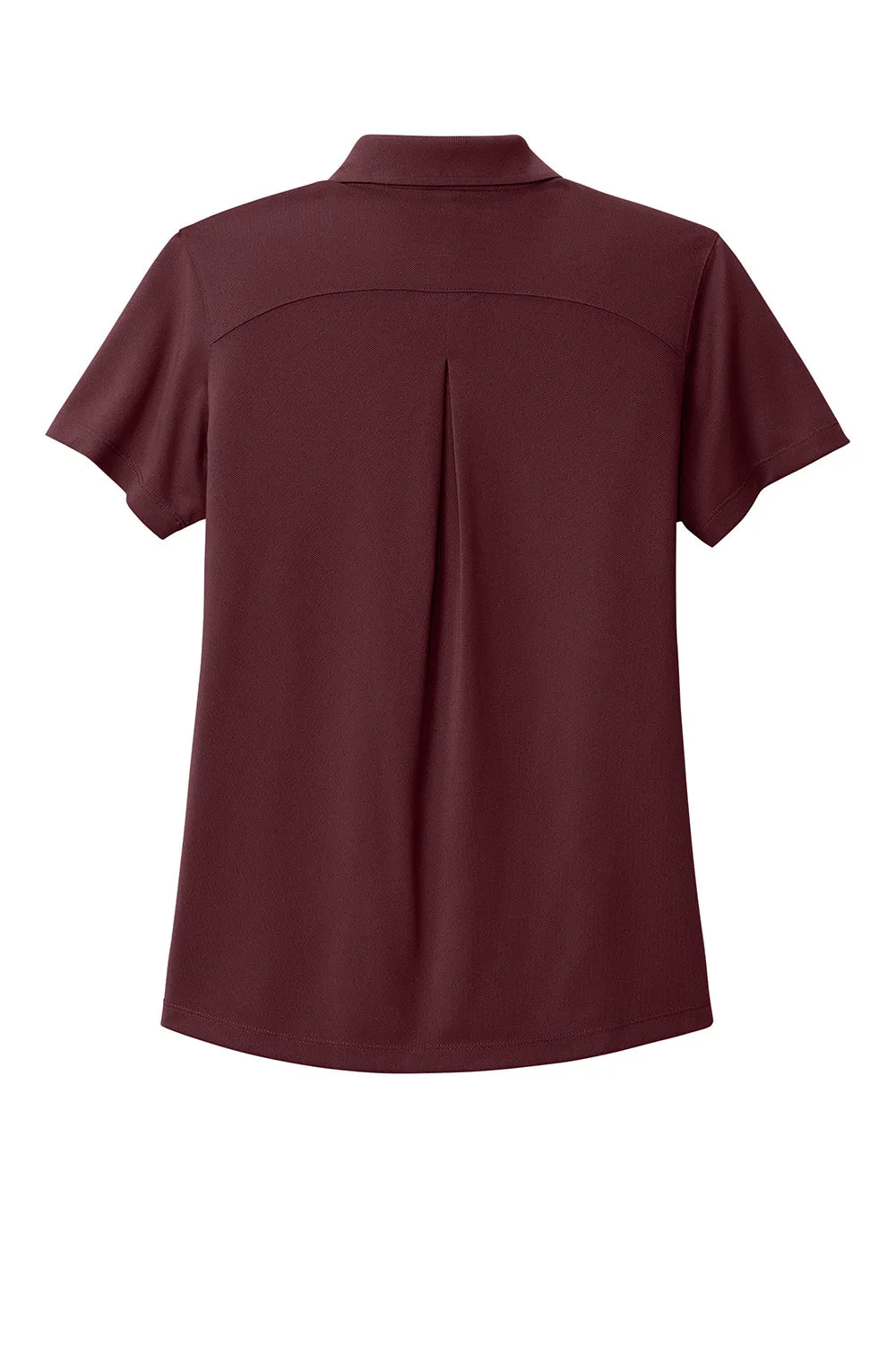 Port Authority Womens Wearever Moisture Wicking Pique Short Sleeve Polo Shirt - Burgundy