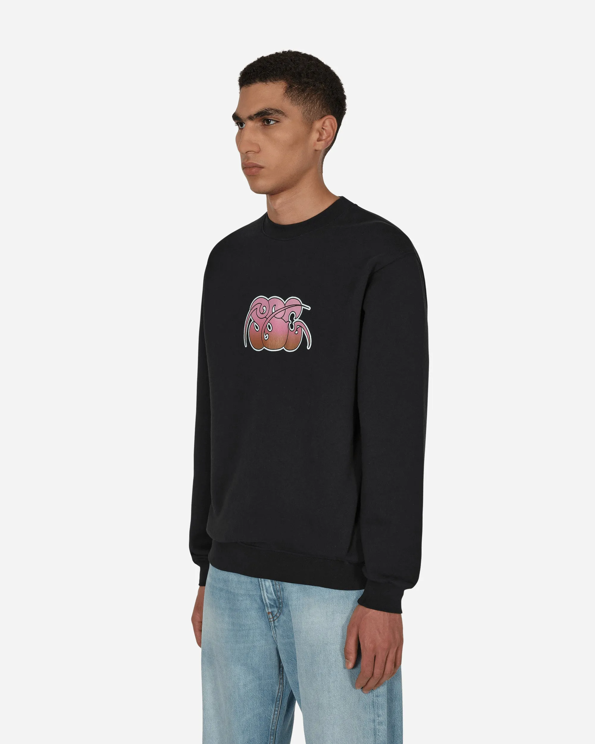 Printed Crewneck Sweatshirt Black