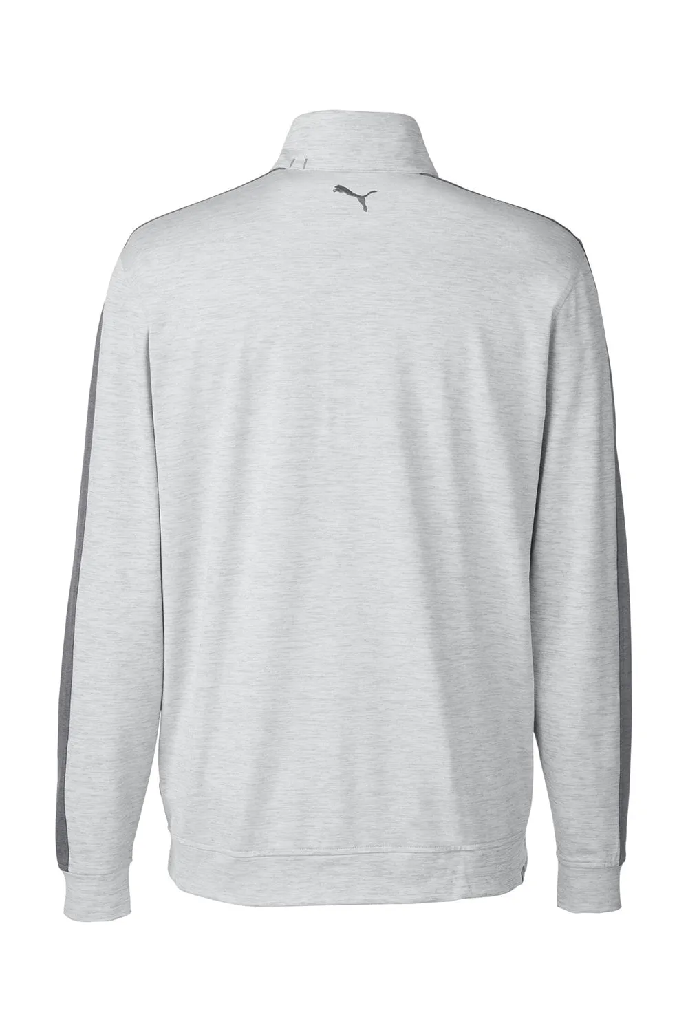 Puma Mens Cloudspun Moisture Wicking 1/4 Zip Sweatshirt - Heather High Rise Grey/Quiet Shade Grey