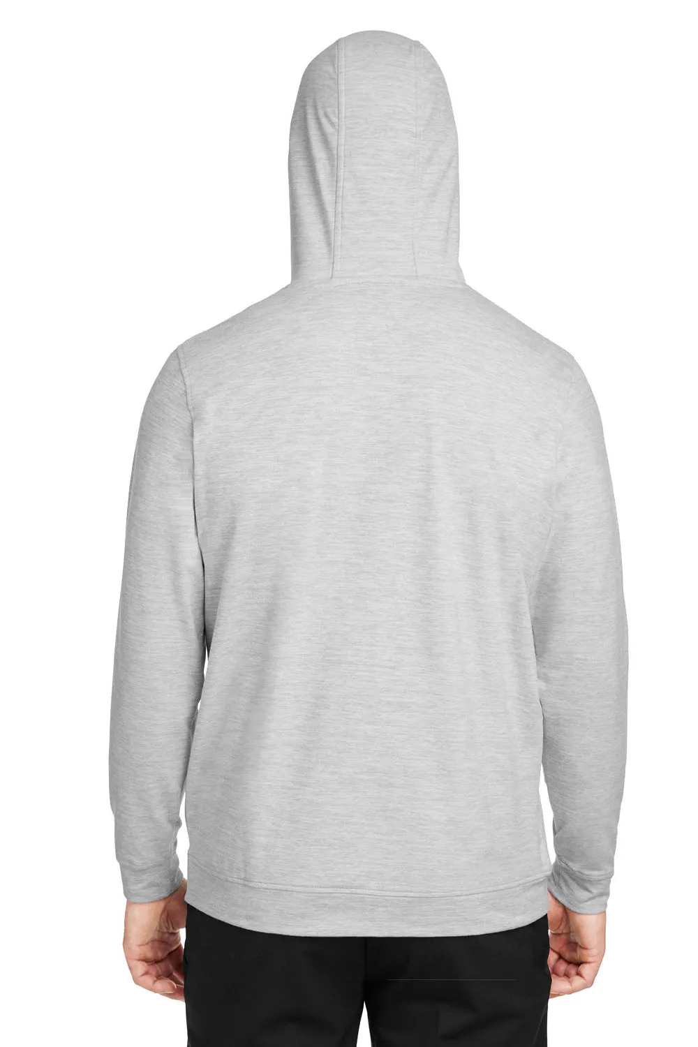 Puma Mens Cloudspun Moisture Wicking Hooded Sweatshirt Hoodie w/ Pouch Pocket - Heather High Rise Grey