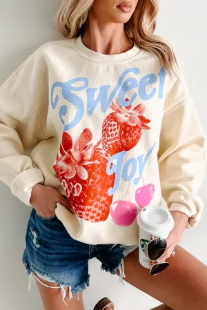 "Sweet Joy" Graphic Sweatshirt (French Vanilla)