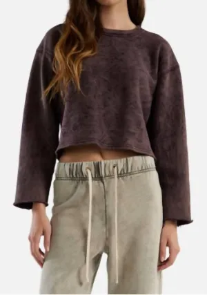Raven Raw Top Crew In Fig Mineral