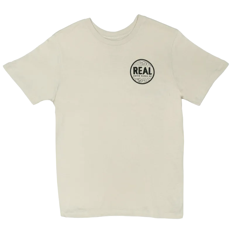 REAL Outer Banks Map Wmn's Boyfriend Tee-Bone