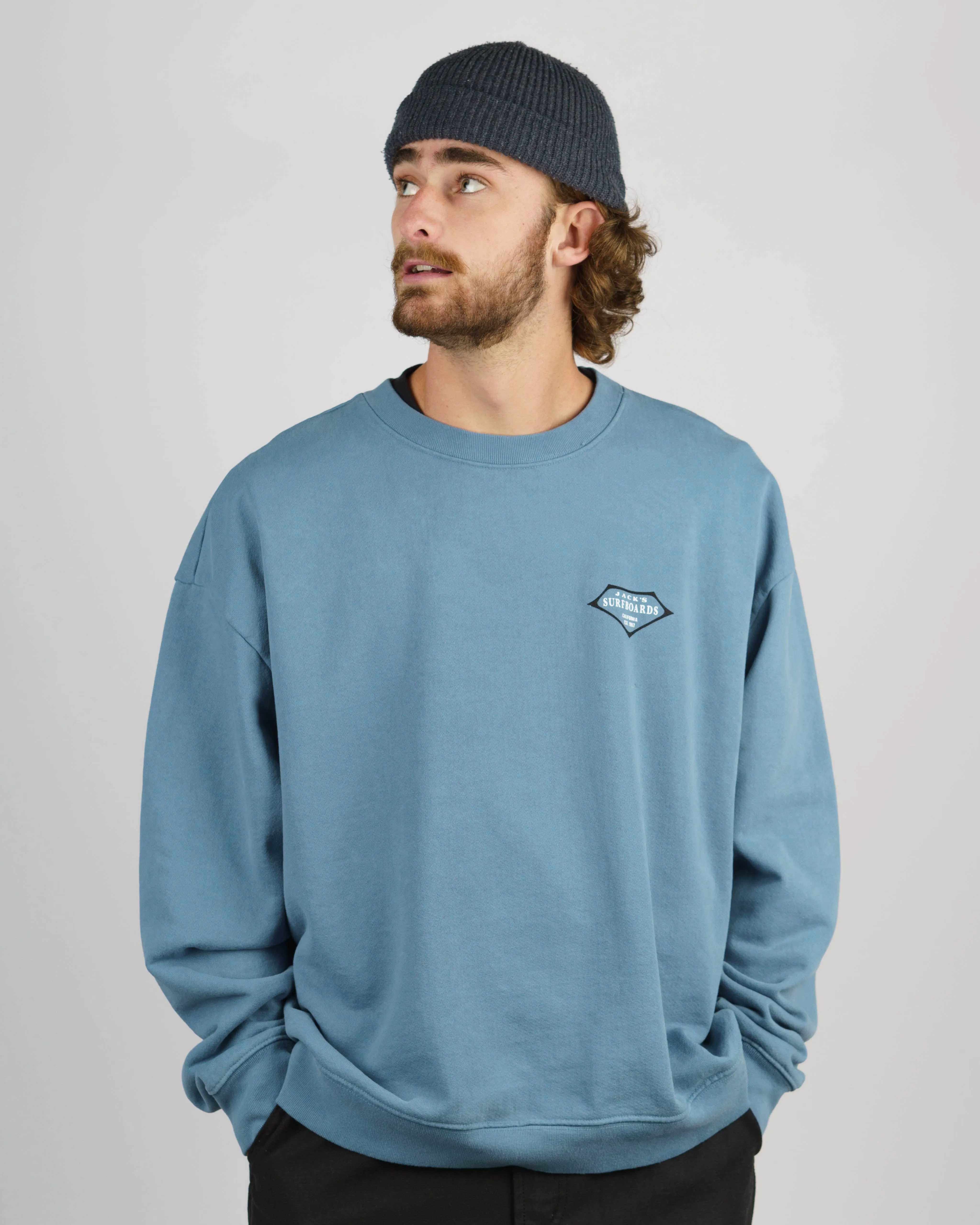 Retro Lam Heavyweight Crewneck - Blue