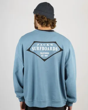 Retro Lam Heavyweight Crewneck - Blue