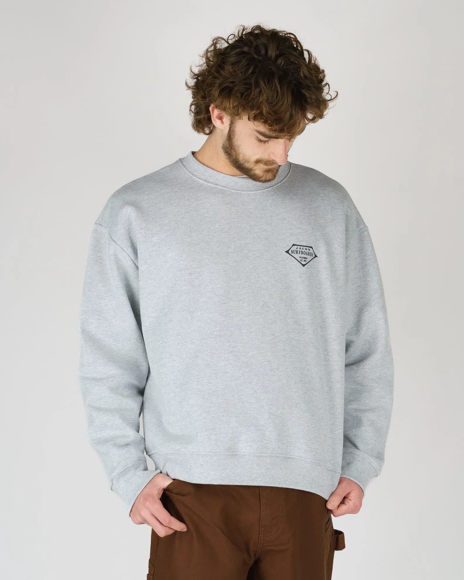 Retro Lam Heavyweight Crewneck - Grey