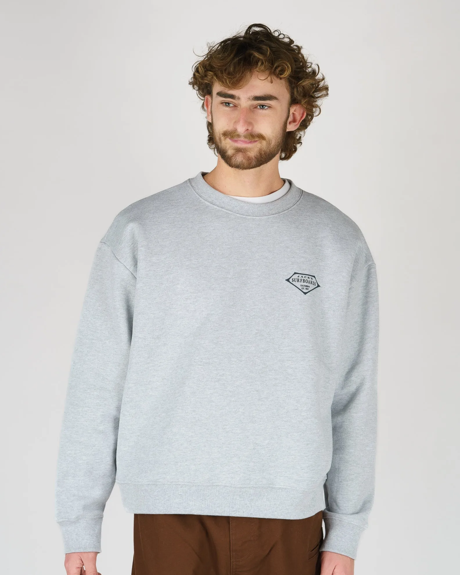 Retro Lam Heavyweight Crewneck - Grey