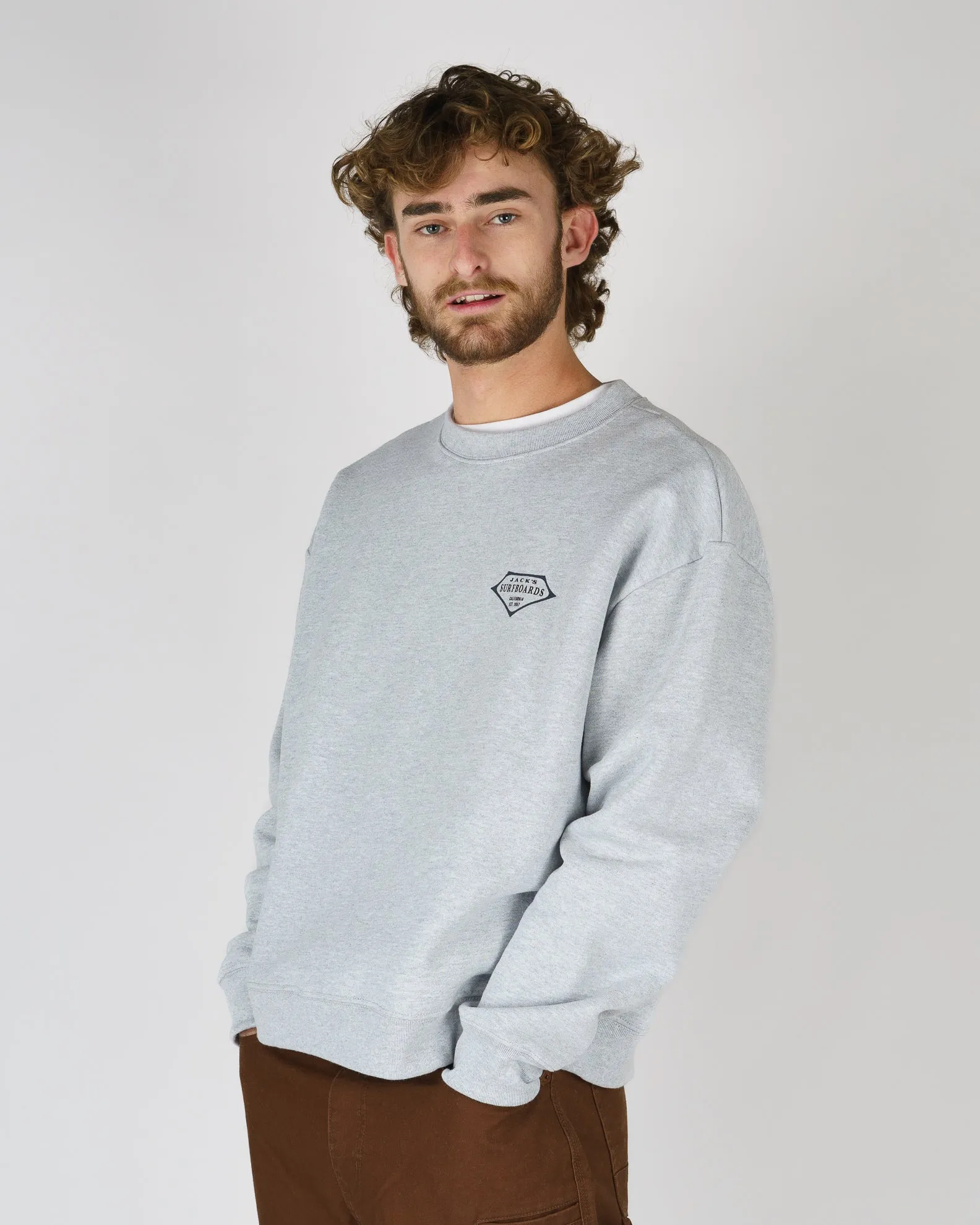 Retro Lam Heavyweight Crewneck - Grey
