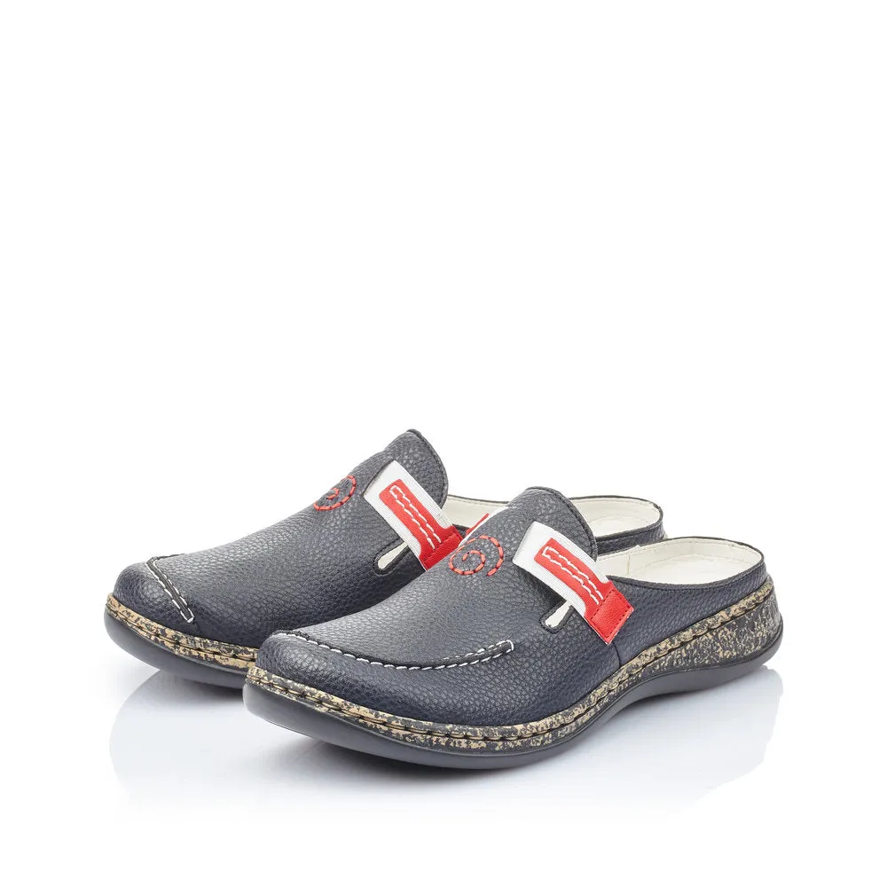 Rieker Shoes 46393-15 Navy/Rosso