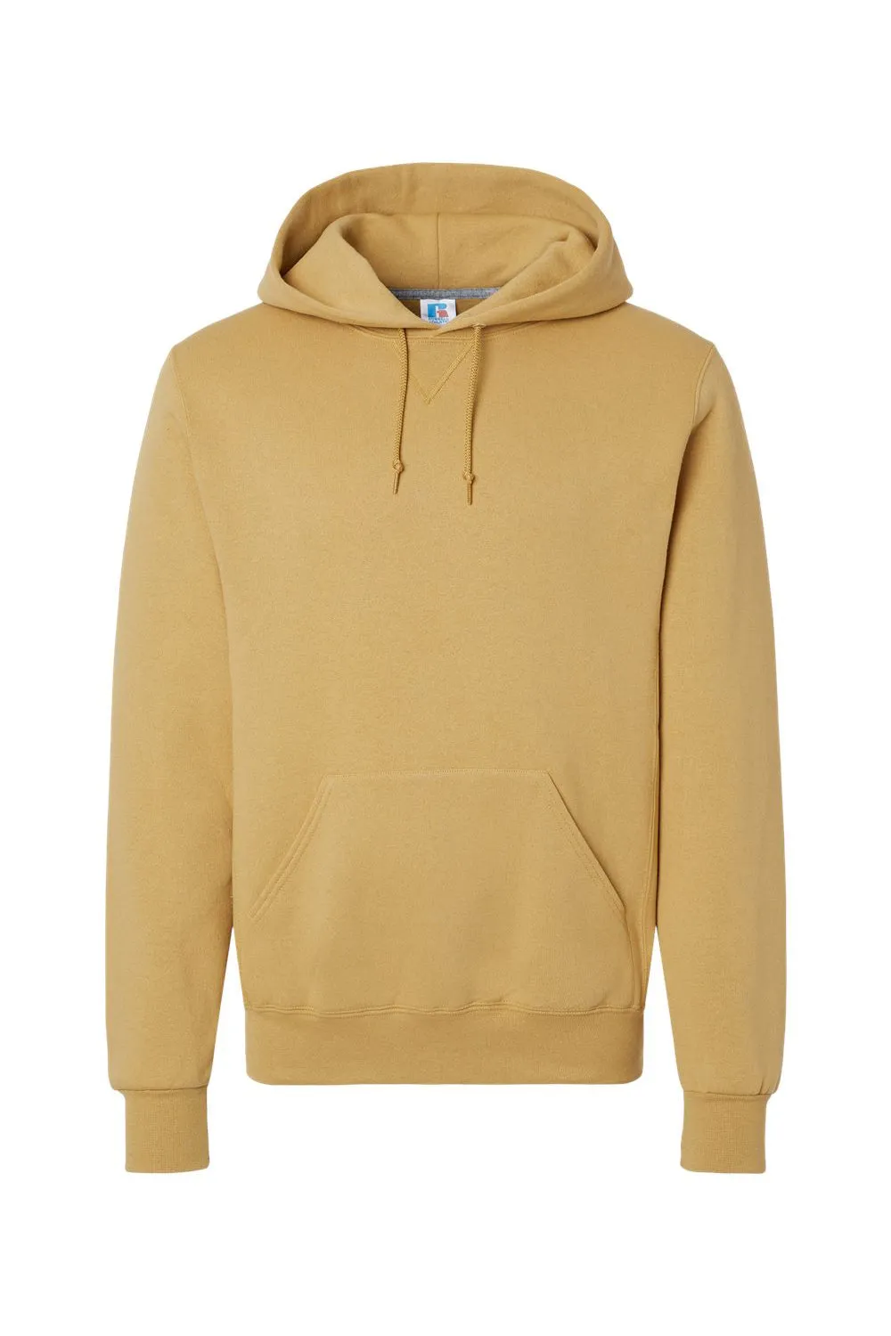 Russell Athletic Mens Dri-Power Moisture Wicking Hooded Sweatshirt Hoodie w/ Pouch Pocket - Almond