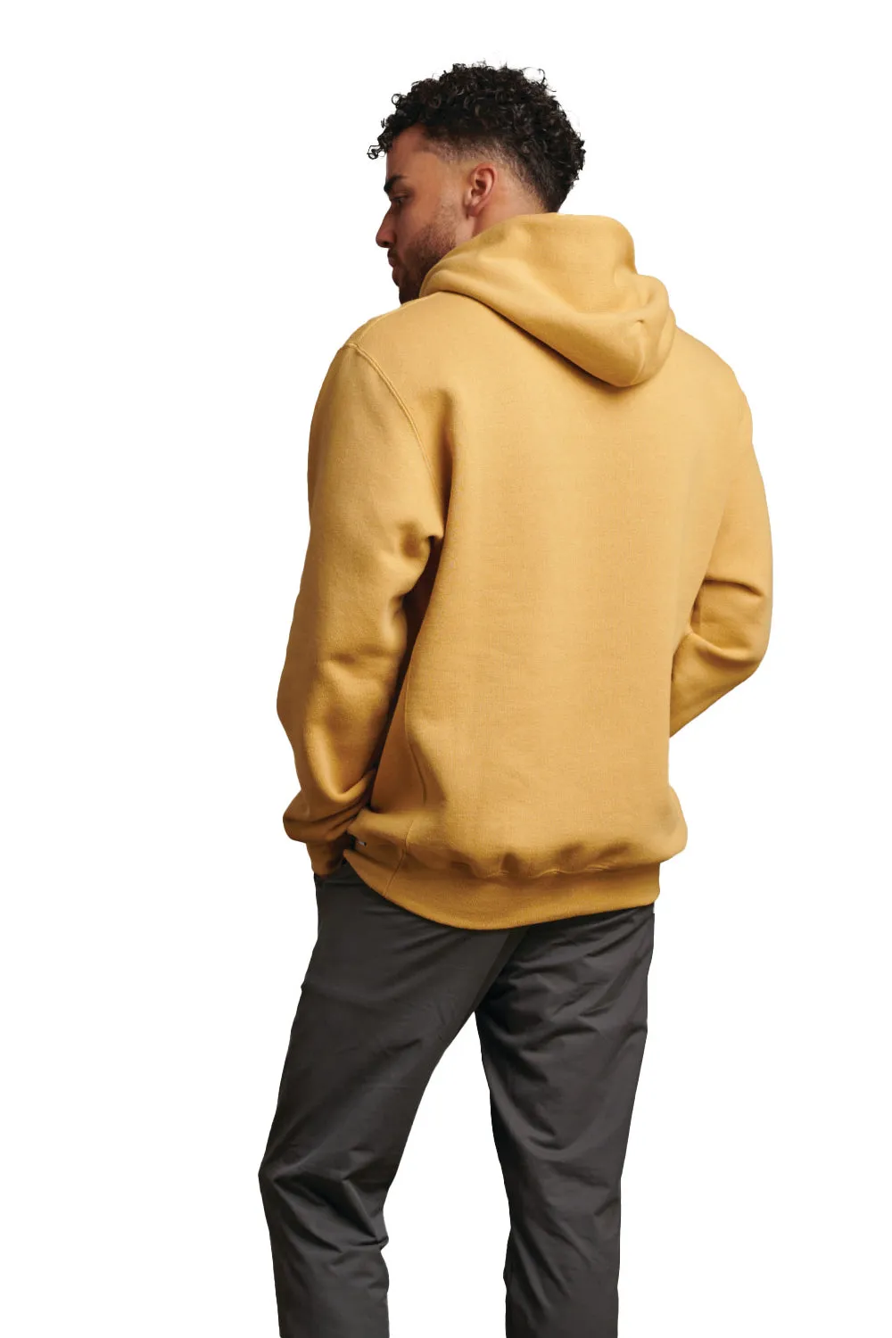 Russell Athletic Mens Dri-Power Moisture Wicking Hooded Sweatshirt Hoodie w/ Pouch Pocket - Almond