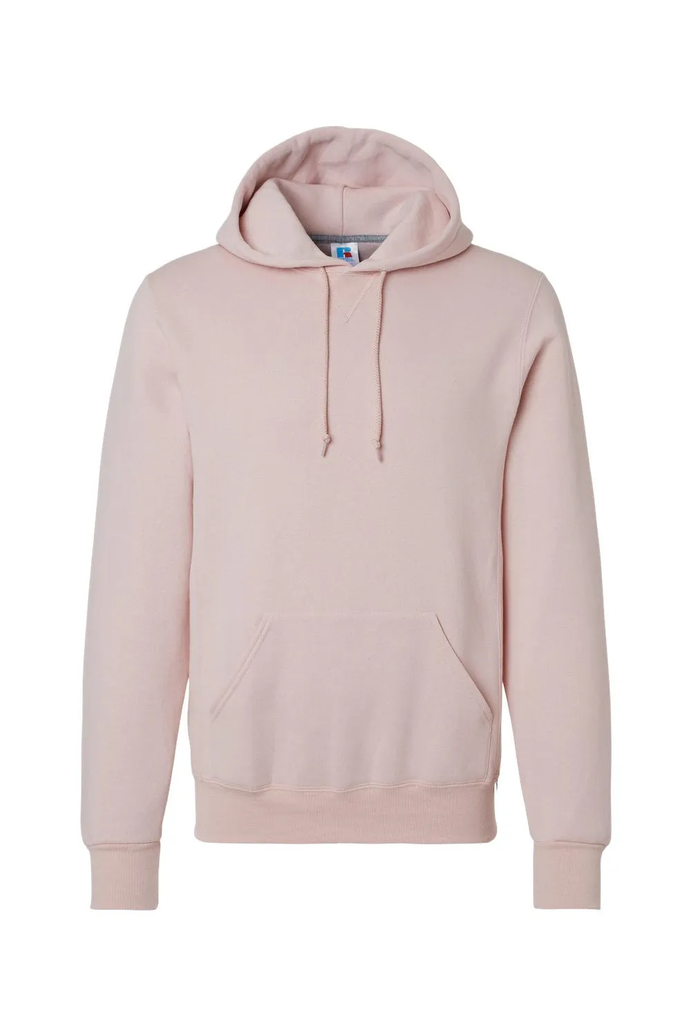 Russell Athletic Mens Dri-Power Moisture Wicking Hooded Sweatshirt Hoodie w/ Pouch Pocket - Blush Pink