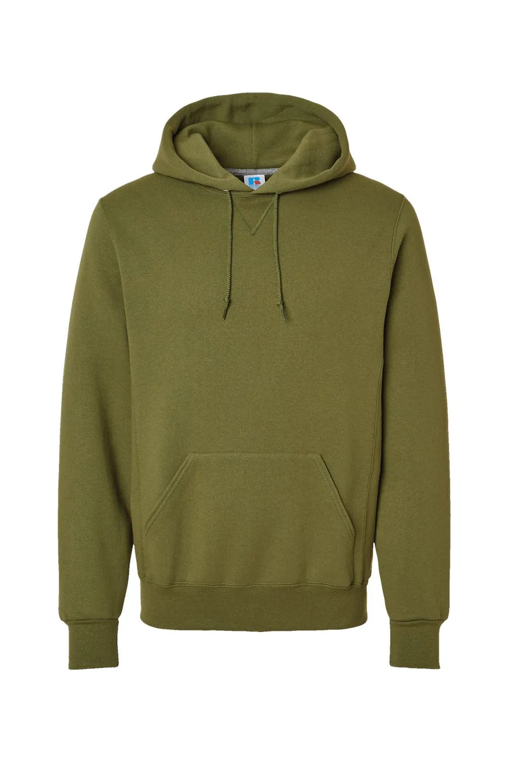 Russell Athletic Mens Dri-Power Moisture Wicking Hooded Sweatshirt Hoodie w/ Pouch Pocket - Moss Green